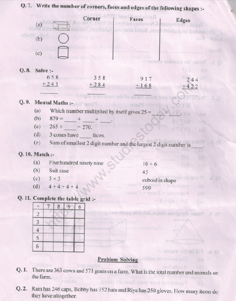CBSE Class 2 Maths Number Names Worksheet